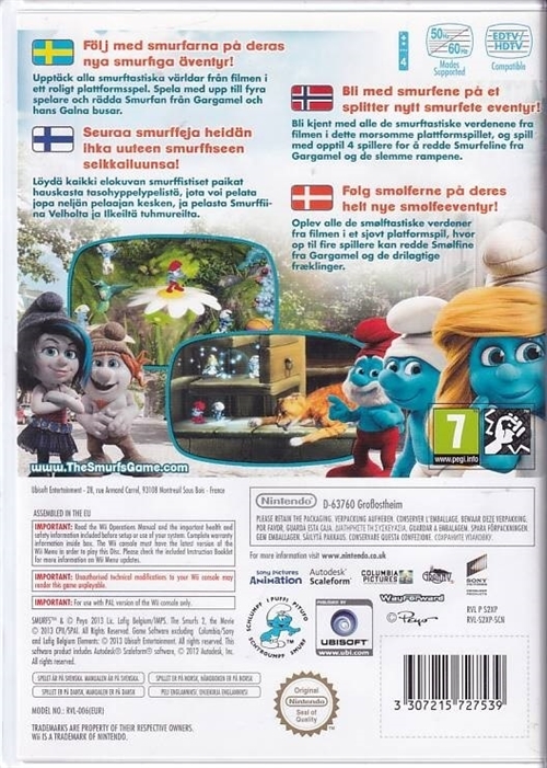 The Smurfs 2 - Wii (B Grade) (Genbrug)